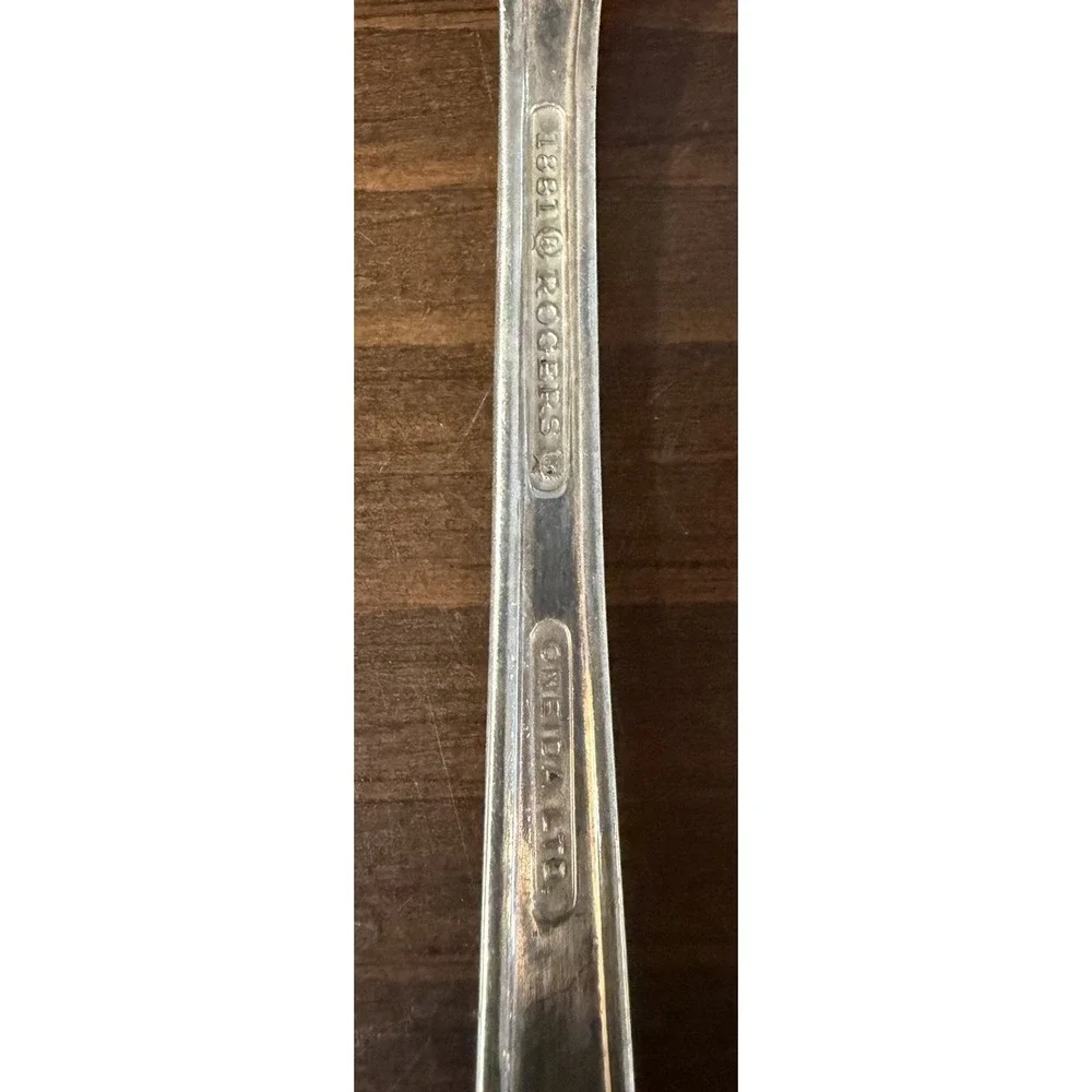 Oneida 1881 Rogers Floral Queen Silverplate Master Butter Knife Sugar Spoon